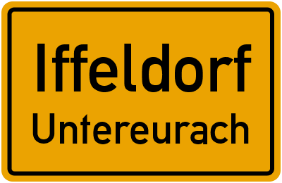 Straßenverzeichnis Iffeldorf Untereurach