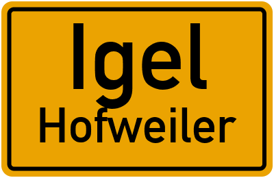 Straßenverzeichnis Igel Hofweiler