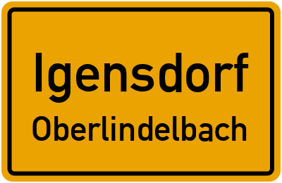 Ortsschild Igensdorf Oberlindelbach