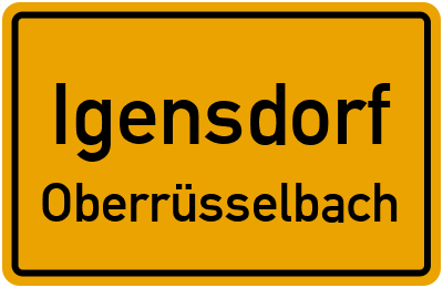 Straßenverzeichnis Igensdorf Oberrüsselbach