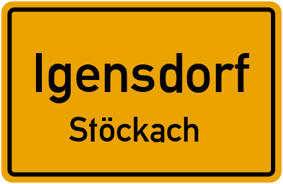 Ortsschild Igensdorf Stöckach