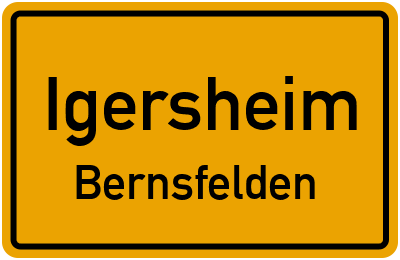 Ortsschild Igersheim Bernsfelden