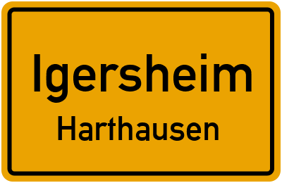 Ortsschild Igersheim Harthausen