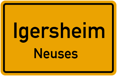 Ortsschild Igersheim Neuses