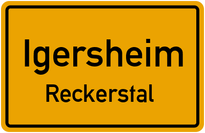 Straßenverzeichnis Igersheim Reckerstal