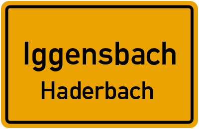 Straßenverzeichnis Iggensbach Haderbach