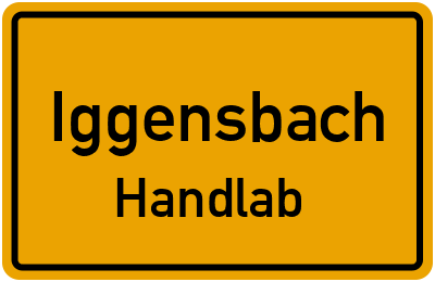 Ortsschild Iggensbach Handlab