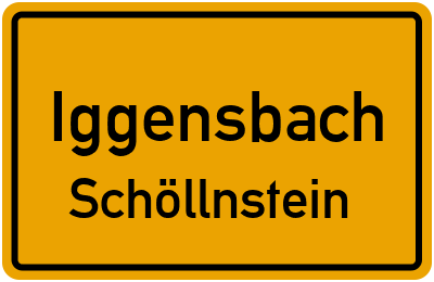 Ortsschild Iggensbach Schöllnstein