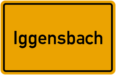 Ortsschild von Gemeinde Iggensbach in Bayern