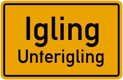 Straßenverzeichnis Igling Unterigling
