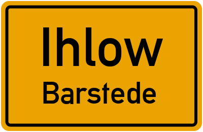 Ortsschild Ihlow Barstede
