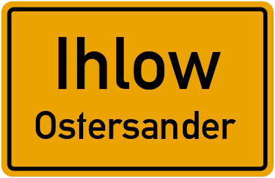 Ortsschild Ihlow Ostersander