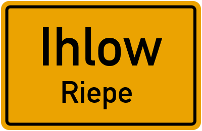 Straßenverzeichnis Ihlow Riepe