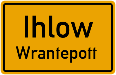 Straßenverzeichnis Ihlow Wrantepott