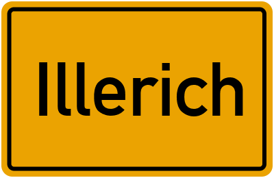 Ortsschild von Gemeinde Illerich in Rheinland-Pfalz