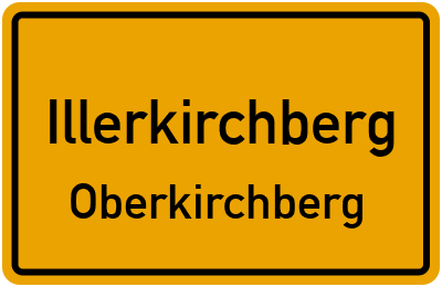 Ortsschild Illerkirchberg Oberkirchberg