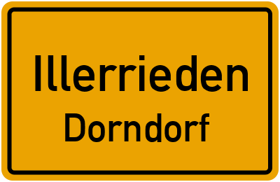 Ortsschild Illerrieden Dorndorf