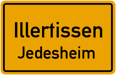Ortsschild Illertissen Jedesheim