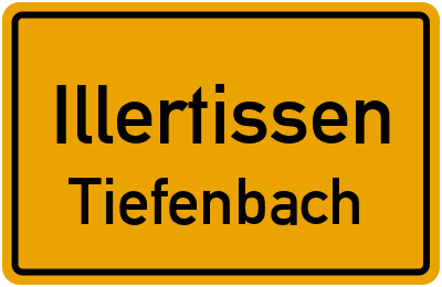 Ortsschild Illertissen Tiefenbach