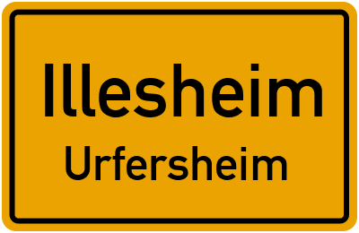 Ortsschild Illesheim Urfersheim