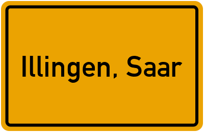 Ortsschild von Gemeinde Illingen, Saar in Saarland
