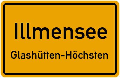 Straßenverzeichnis Illmensee Glashütten-Höchsten