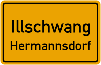 Ortsschild Illschwang Hermannsdorf