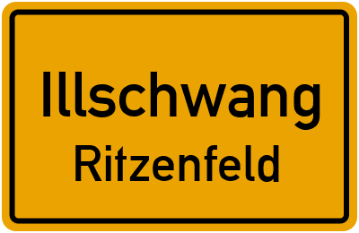 Ortsschild Illschwang Ritzenfeld