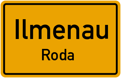 Straßenverzeichnis Ilmenau Roda