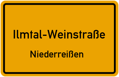 Straßenverzeichnis Ilmtal-Weinstraße Niederreißen