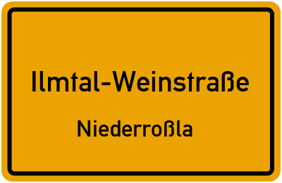 Straßenverzeichnis Ilmtal-Weinstraße Niederroßla