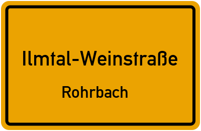Straßenverzeichnis Ilmtal-Weinstraße Rohrbach