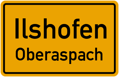 Straßenverzeichnis Ilshofen Oberaspach