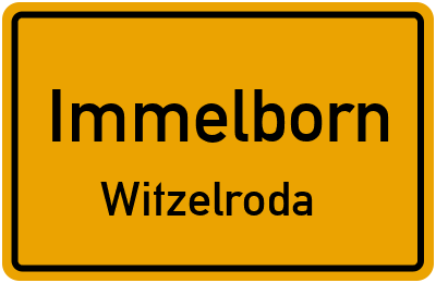Straßenverzeichnis Immelborn Witzelroda