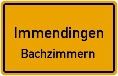 Straßenverzeichnis Immendingen Bachzimmern