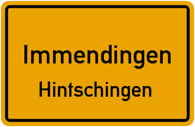 Straßenverzeichnis Immendingen Hintschingen