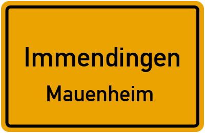 Straßenverzeichnis Immendingen Mauenheim