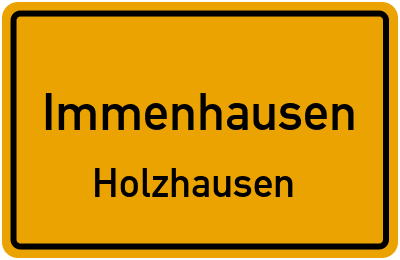 Ortsschild Immenhausen Holzhausen