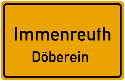 Ortsschild Immenreuth Döberein