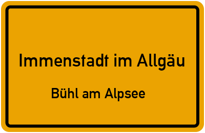 Straßenverzeichnis Immenstadt im Allgäu Bühl am Alpsee