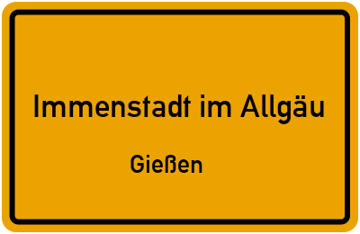 Straßenverzeichnis Immenstadt im Allgäu Gießen