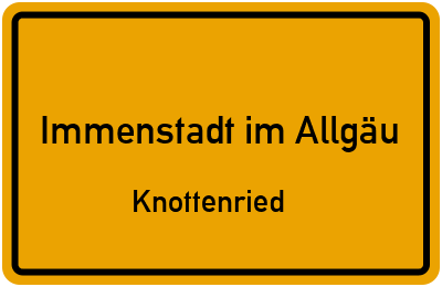 Straßenverzeichnis Immenstadt im Allgäu Knottenried