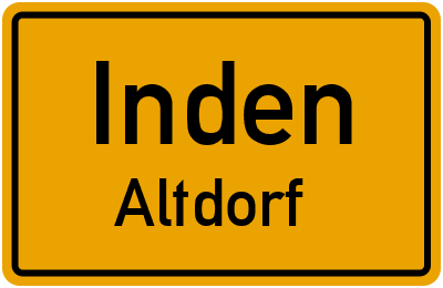 Straßenverzeichnis Inden Altdorf