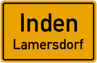 Straßenverzeichnis Inden Lamersdorf