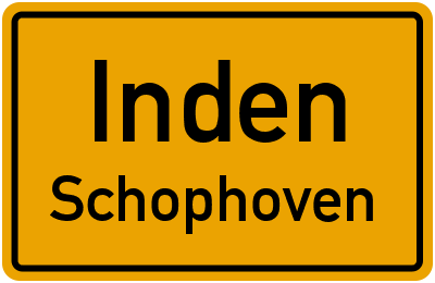 Ortsschild Inden Schophoven
