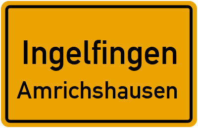 Straßenverzeichnis Ingelfingen Amrichshausen