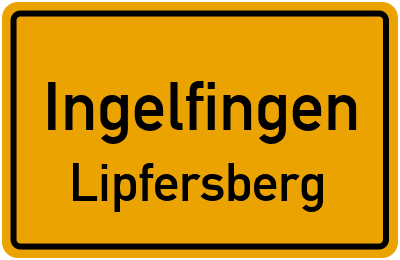 Straßenverzeichnis Ingelfingen Lipfersberg