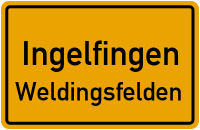 Straßenverzeichnis Ingelfingen Weldingsfelden