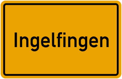Ortsschild von Stadt Ingelfingen in Baden-Württemberg