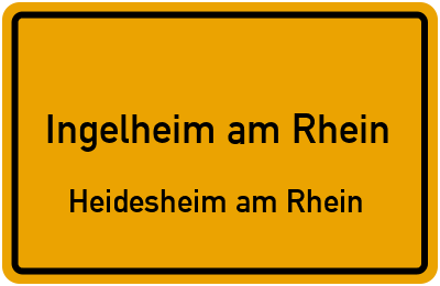 Straßenverzeichnis Ingelheim am Rhein Heidesheim am Rhein